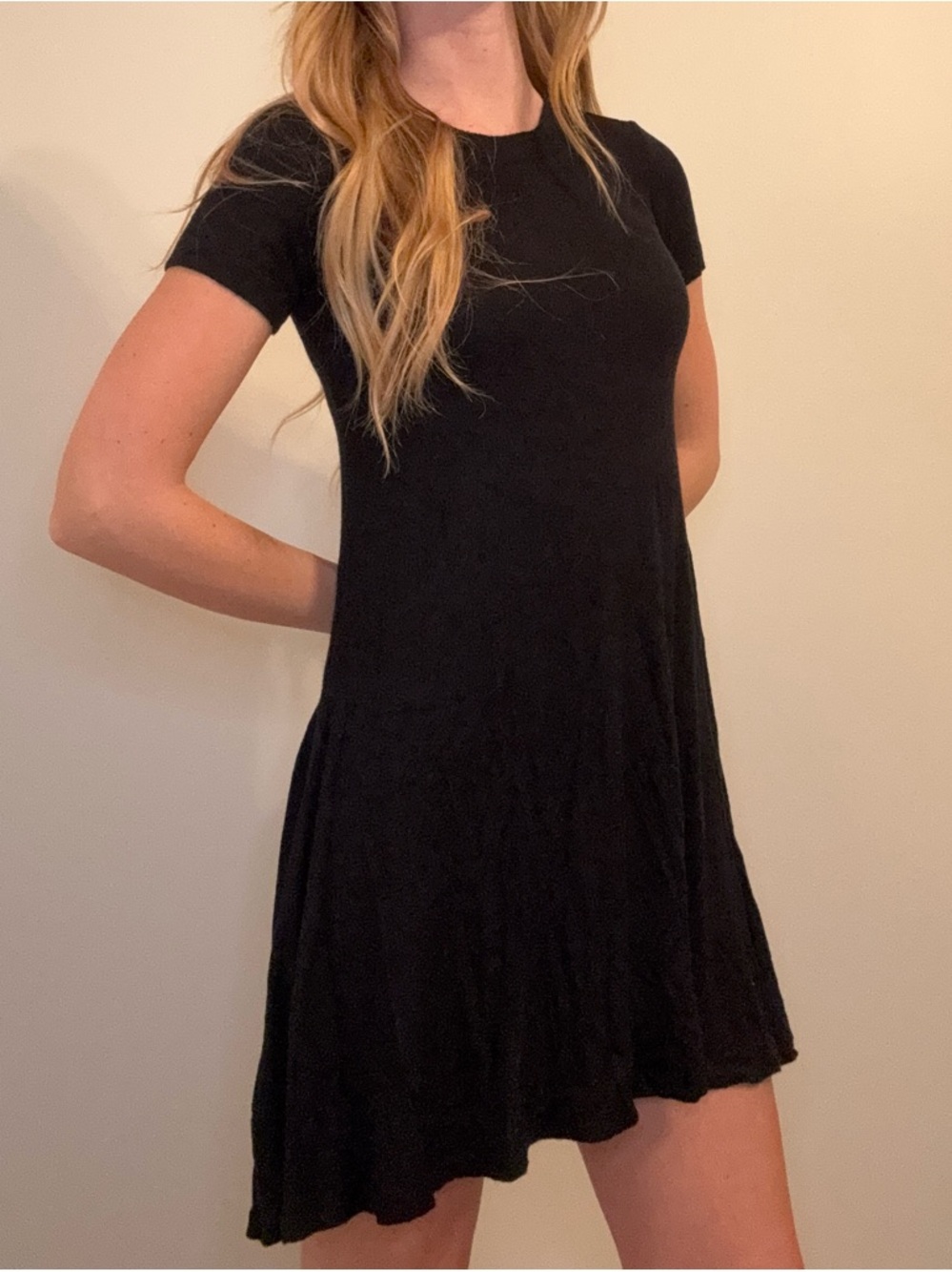 Black Swing Tee Shirt Dress